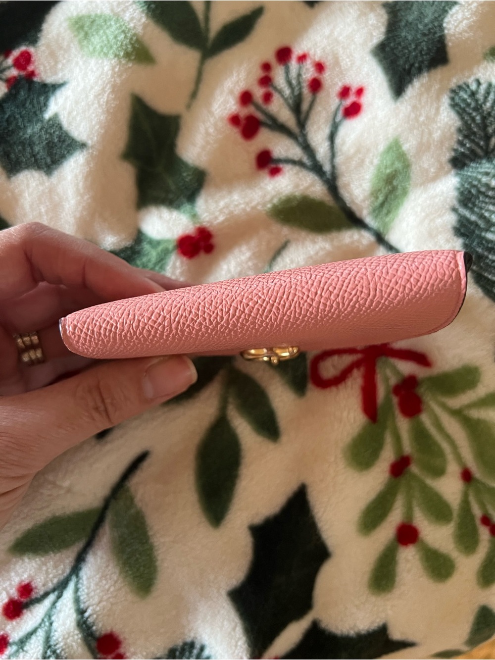 Coach Pink Leather Turn Lock Card Holder NWOTS! - Picture 6 of 8